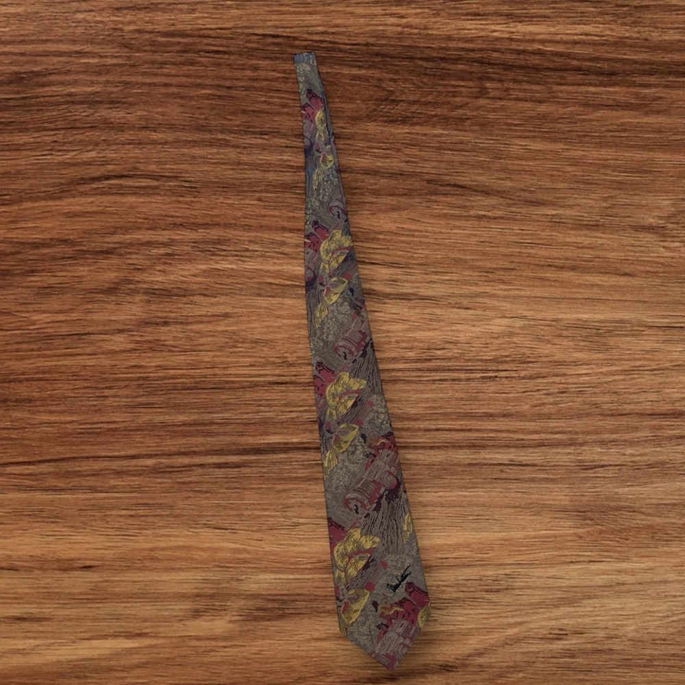 Manhattan 100% silk tie fall colors